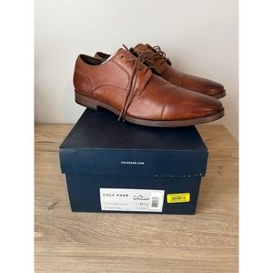 Cole‎ Haan Jay Grand Cap Toe Oxford Dress Shoes Mens 11.5M British Tan Leather